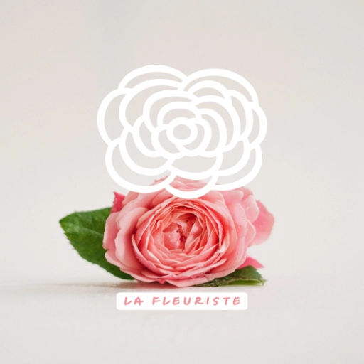 logo fleuriste rose